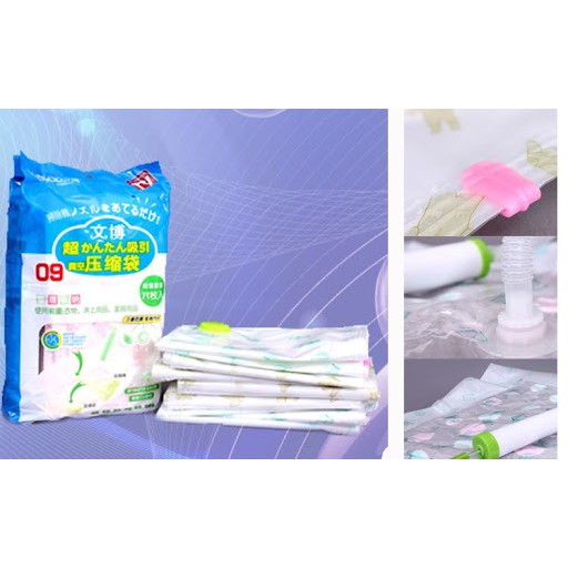 Bộ 8 túi hút chân không kèm bơm - túi đựng tiện dụng hút chân không