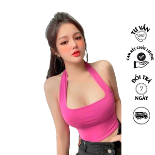 Áo CropTop Yếm hở lưng chất thun gân P2
