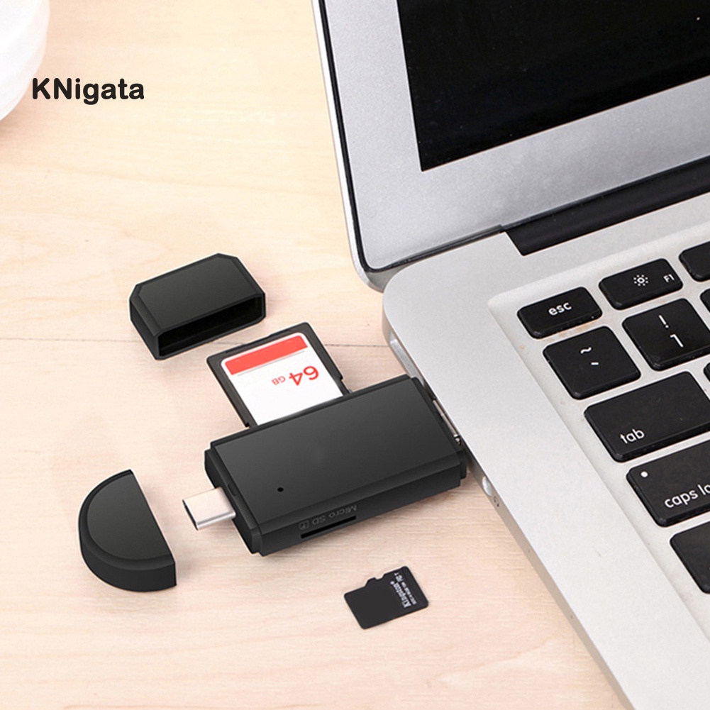 Đầu Đọc Thẻ Nhớ 3 Trong 1 Cổng Micro Usb Otg Tf / Micro-Sd Tốc Độ Cao | BigBuy360 - bigbuy360.vn