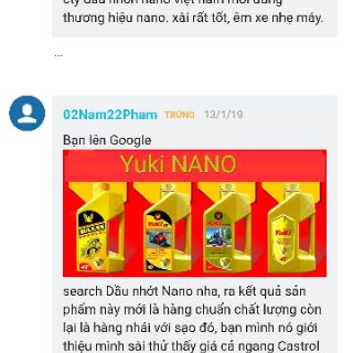 Nhớt Yuki Nano xe số 5000km - 800ml