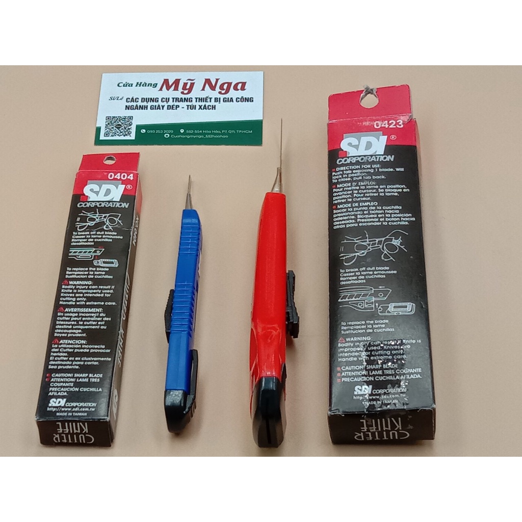 Dao rọc giấy sdi cán nhựa xanh- đỏ