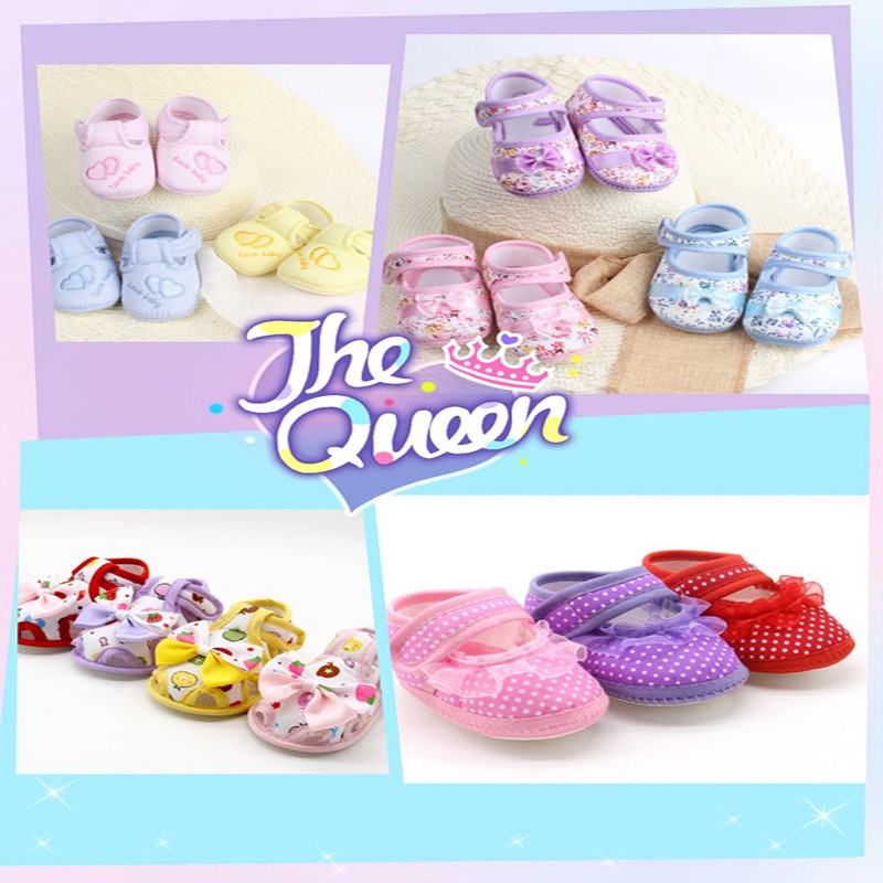 Giày Cotton Chống Trượt Cho Bé Tập Đi (0-18 Tháng)