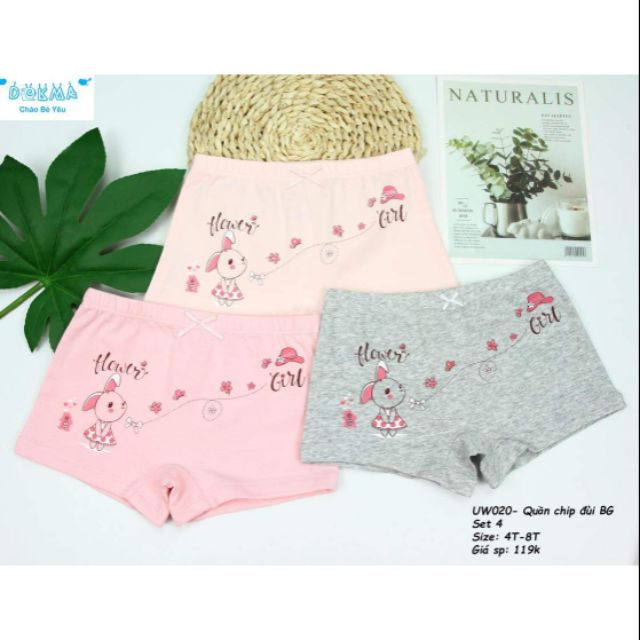 Set 3 chíp đùi cotton Dokma siêu mềm mịn, hàng chính hãng cao cấp