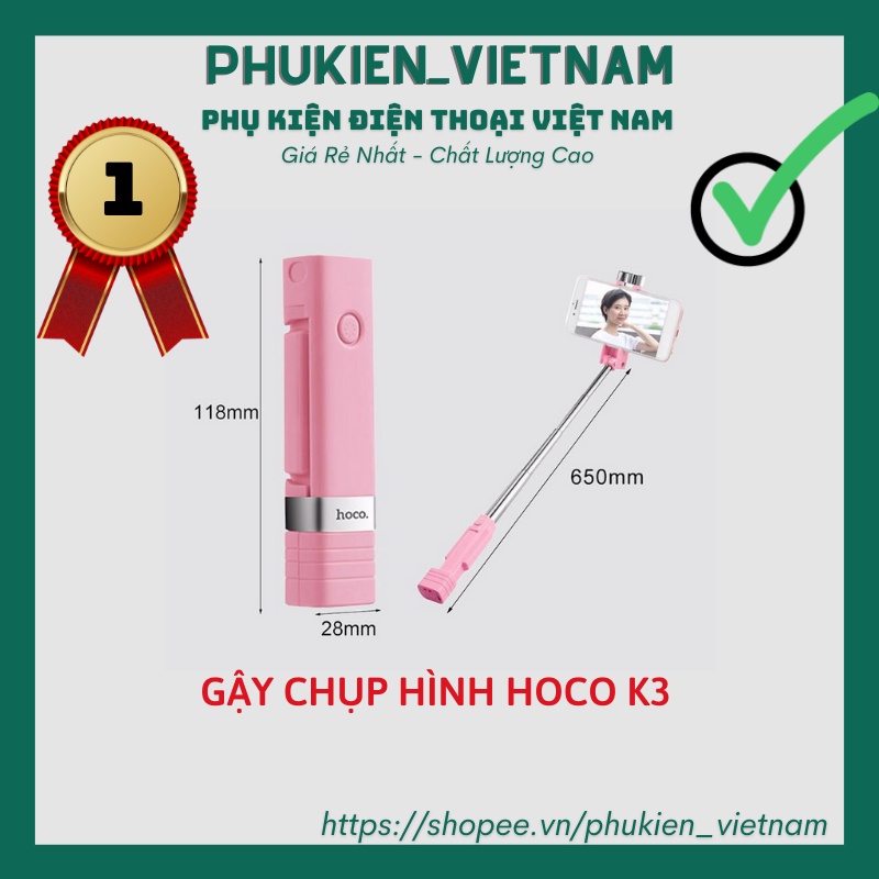 Gậy chụp hình Hoco K3 ✔ Bảo hành Toàn quốc