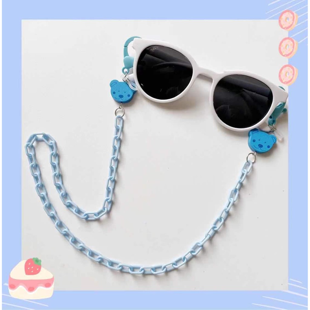 Dây xích đeo kiếng gắn hình gấu hoạt hình đáng yêu