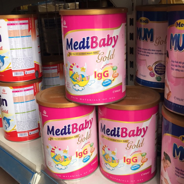 Sữa MediBaby gold 900gr và 400gr