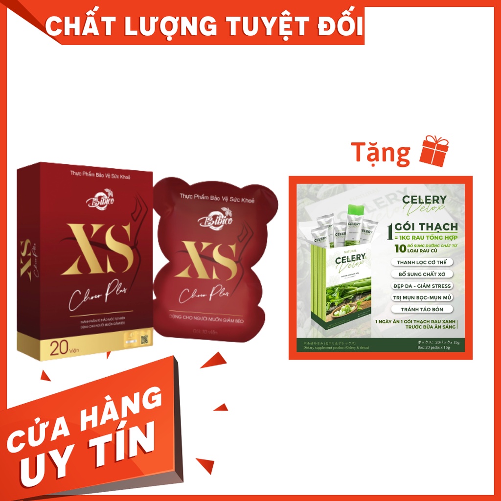 KẸO GIẢM CÂN SOCOLA CON GẤU XS CHOCO PLUS HỘP 20 Viên