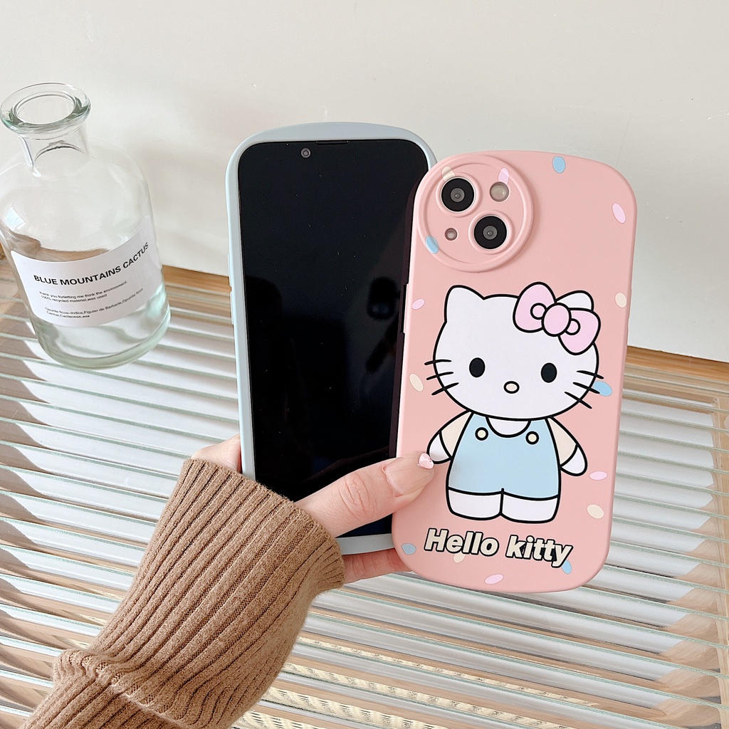 Ốp Điện Thoại Họa Tiết Hoạt Hình Kitty Và Doremon Dễ Thương Chống Sốc Cho Iphone