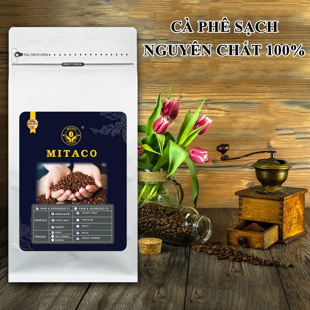 Cà Phê Rang Xay Thượng Hạng F1 MITACO COFFEE (Gói 500g)