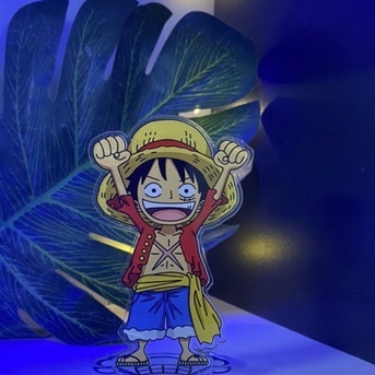 Mô hình ONE PIECE trang trí bàn kệ, STANDEE băng mũ rơm, standee nhân vật anime hải tặc, hoạt hình, qua tặng, sưu tập