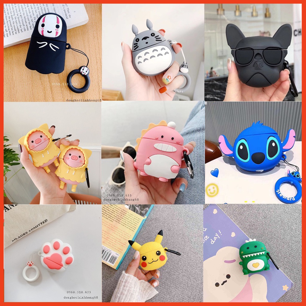 Case Vỏ Bảo Vệ Đựng Tai Nghe Airpod 1/2 / Airpod Pro Dùng Chung Cho i7/ i9/ i11/ i12/ inpods pro Silicon Cao Cấp