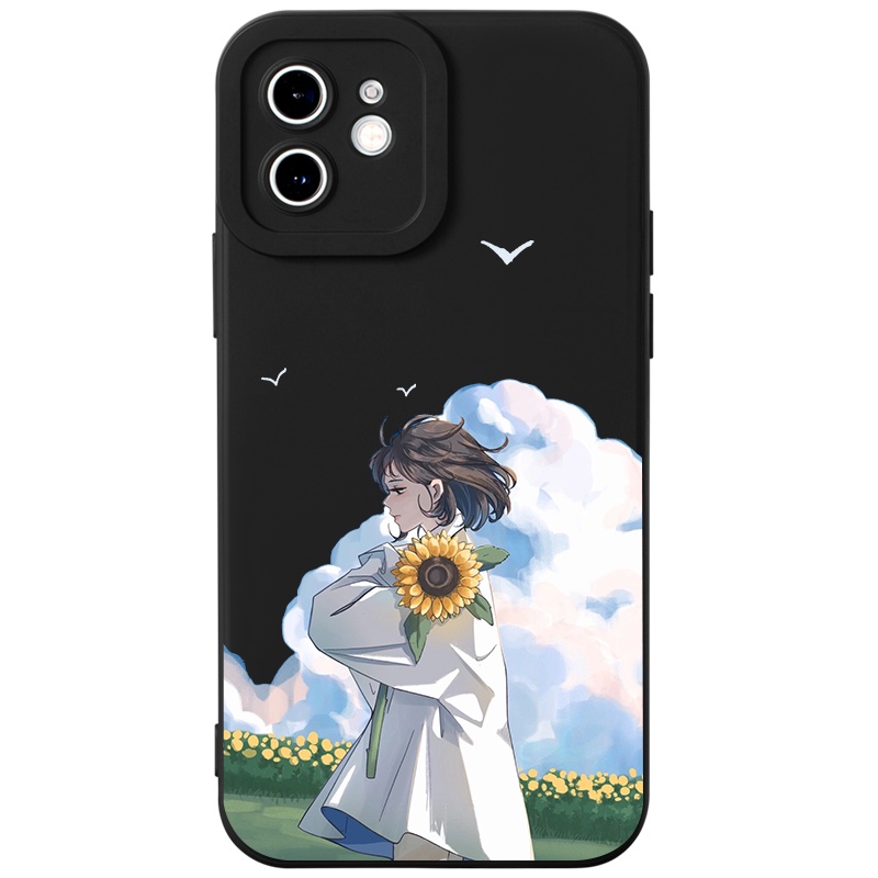 Ốp lưng JURSUE mềm chống sốc hoạt hình dễ thương đẹp cho iPhone 13 12 11 Pro Max SE 2020 X XR XS 8 7 ip 6S 6 Plus Y1933