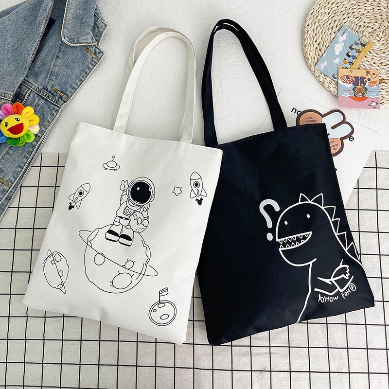 Túi Xách Nữ Vải Canvas Dễ Thương Phong Cách Harajuku