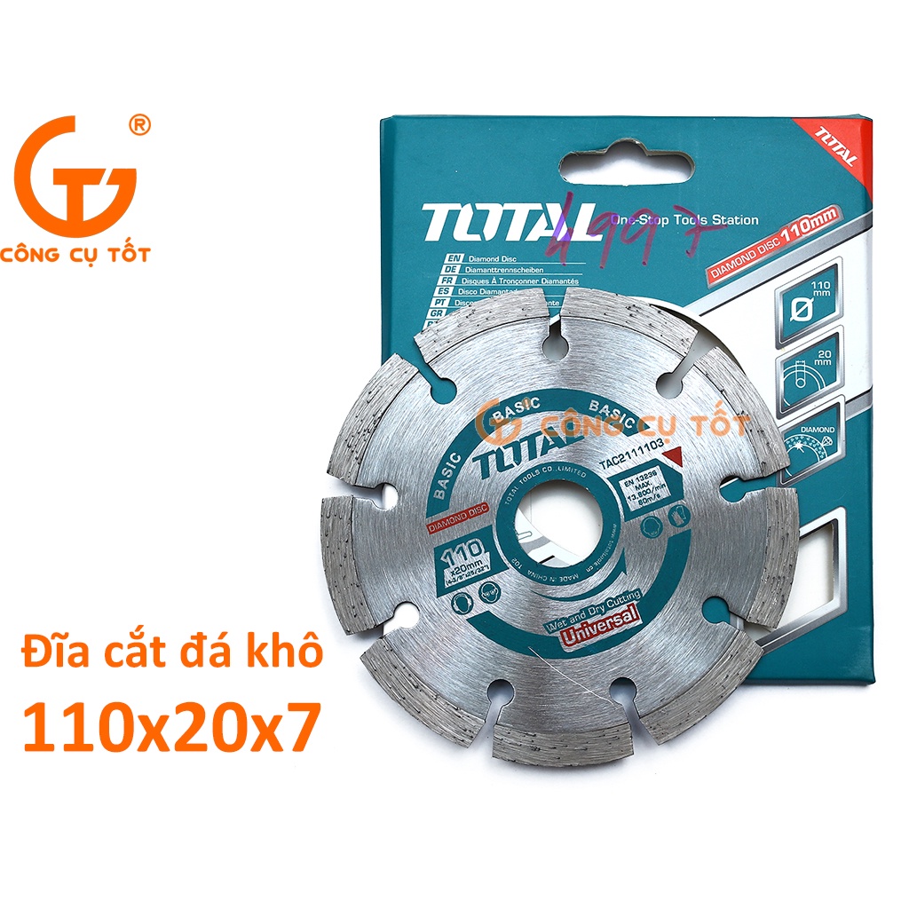 Đĩa cắt đá khô 110mm Total TAC2111103