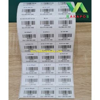 Giấy in tem mã vạch 35x22x3 Decal nhiệt 35*22 giấy in nhiệt 35x22 giấy in giá dán sản phẩm in nhãn ghi chú