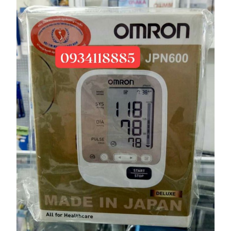 Máy đo huyết áp bắp tay tự động Omron Jpn600(cao cấp chính hãng 100%)