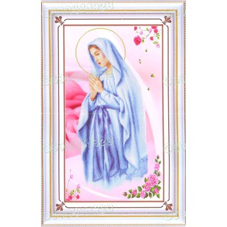 Tranh Thêu Chữ Thập 3D Đức Mẹ Ban Ơn A1108 (Khách tự thêu) KT:42x68cm