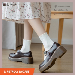 Buckle Mary Jane shoes - Giày da Li retro, MZDL shoes