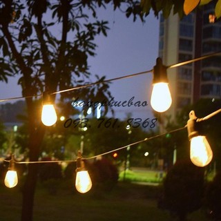 Đèn led dây năng lượng mặt trời 12 bóng 7,5m 12W 2 mức sáng