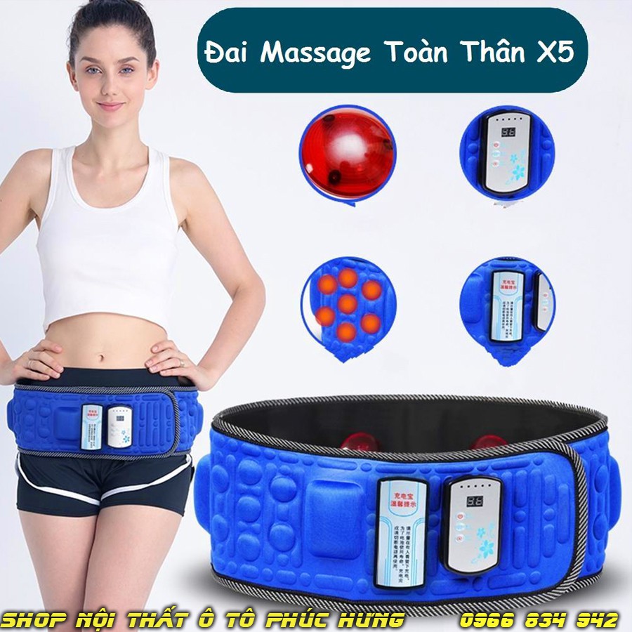 ⚡️Freeship 99k - Toàn quốc⚡️ Đai Massage Bụng, Vai, Lưng X5