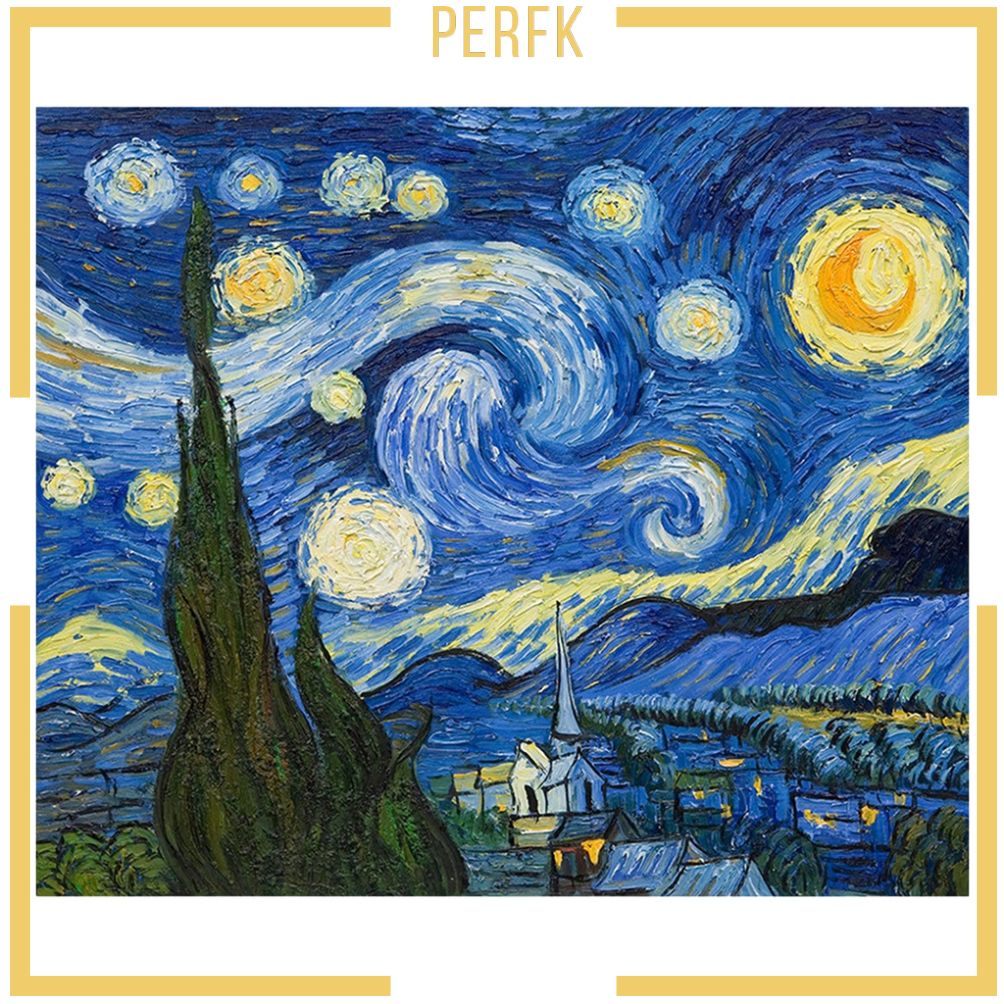 Bộ Tranh Đính Đá 5D Họa Tiết Tranh Van Gogh Độc Đáo Diy