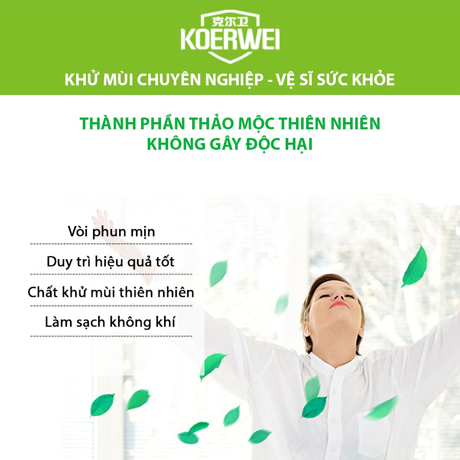 [Mã BMBAU50 giảm 10% đơn 99k] Chất Khử Mùi Khói KOERWEI 120ml Nhập Khẩu Chính Hãng