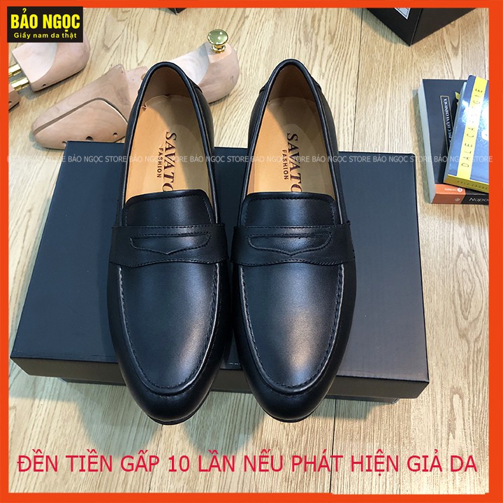 GIÀY DA NAM CÔNG SỞ CHẤT LIỆU DA BÒ MỀM - ĐẾ CAO SU BỀN BỈ - MÃ K889 - MÀU ĐEN - HÀNG VIỆT NAM