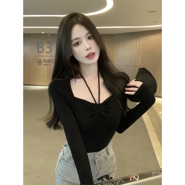 áo yếm rút dây tay dài thời trang vkv