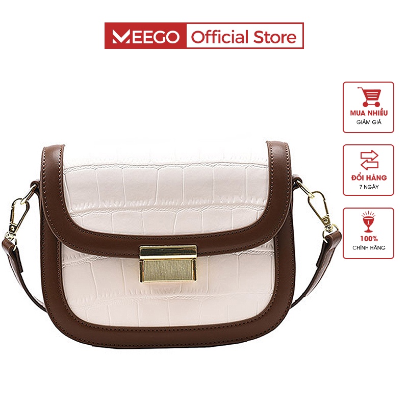 Túi Đeo Chéo Da Vân Rắn Phong Cách Trẻ Trung Thương Hiệu MEEGO G0023