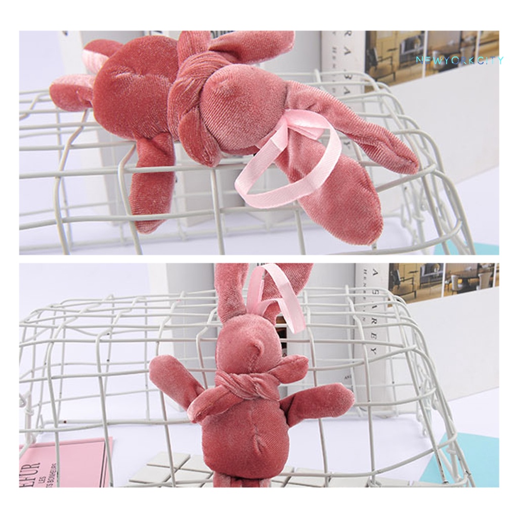 Đồ Chơi Thỏ Nhồi Bông Vải Nhung Mềm Mại Chống Mài Mòn Quà Tặng Giáng Sinh