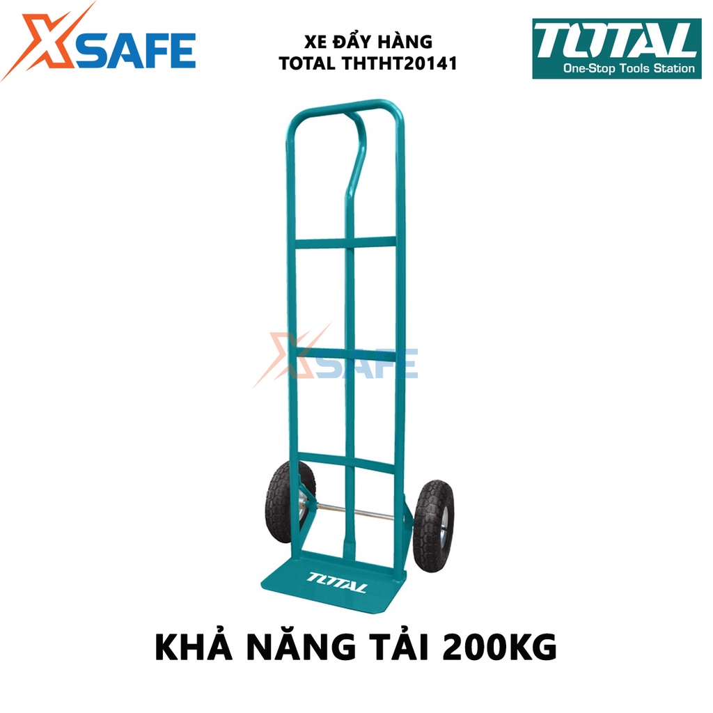 Xe đẩy hàng TOTAL THTHT20141 Xe kéo hàng khả năng tải 200kg, bánh xe khí nén, độ dày tấm thép 3.5mm - [XSAFE]