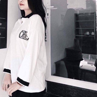 Áo thun tay loe cổ bẻ