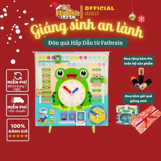 Đồ chơi bằng gỗ đồng hồ lịch đa năng cho bé tập xem ngày tháng bằng tiếng anh_ đhg