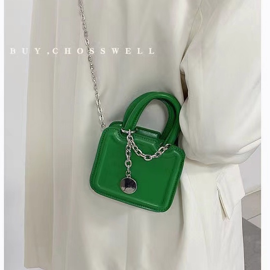 Túi hộp vuông dây xích túi xách đeo chéo mini thời trang túi đựng son