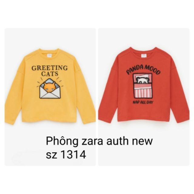 Áo phông dài tay zara auth newtag có ảnh thật