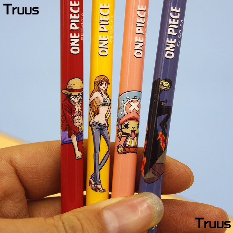 Bút Chì Bấm Cơ 0.5 / 0.7 In Họa Tiết Hoạt Hình One Piece