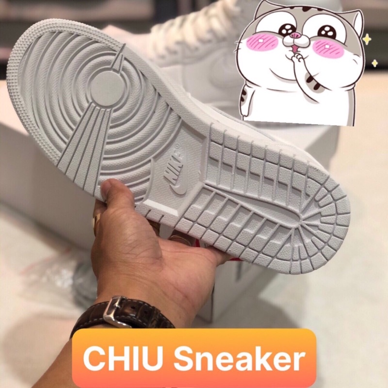 [ CHIU Sneaker ] Giày thể thao Sneaker cổ cao Full trắng phiên bản cao cấp Jordan 1 cổ cao