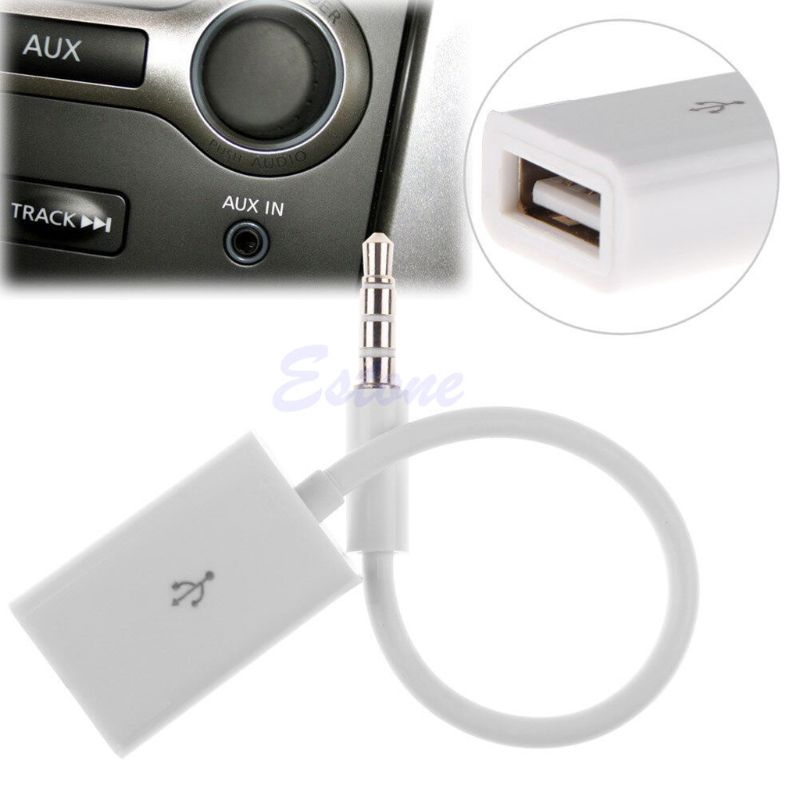 Cáp chuyển âm thanh từ Male AUX thành USB 2.0 Female