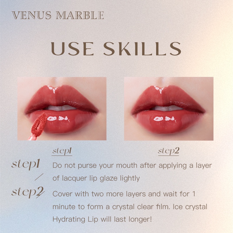 Son bóng VENUS MARBLE 3g dưỡng ẩm siêu sáng bóng làm đẹp cho nữ