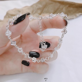Lắc tay bạc nữ hình hộp rubic ♥️ Sang trọng ♥️ thu hút mọi ánh nhìn