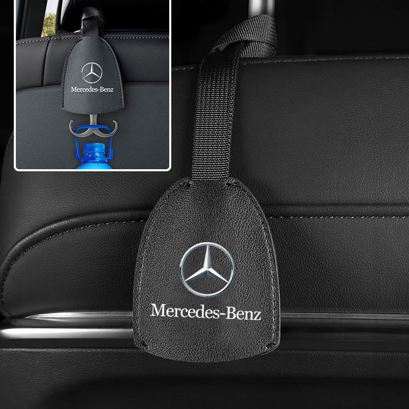 1 Móc Treo Túi Nhựa Màu Đen Gắn Sau Ghế Xe Hơi Mercedes Benz Class W212 W211 W210 W203 W204 W205 CLA GLK CLS A C E