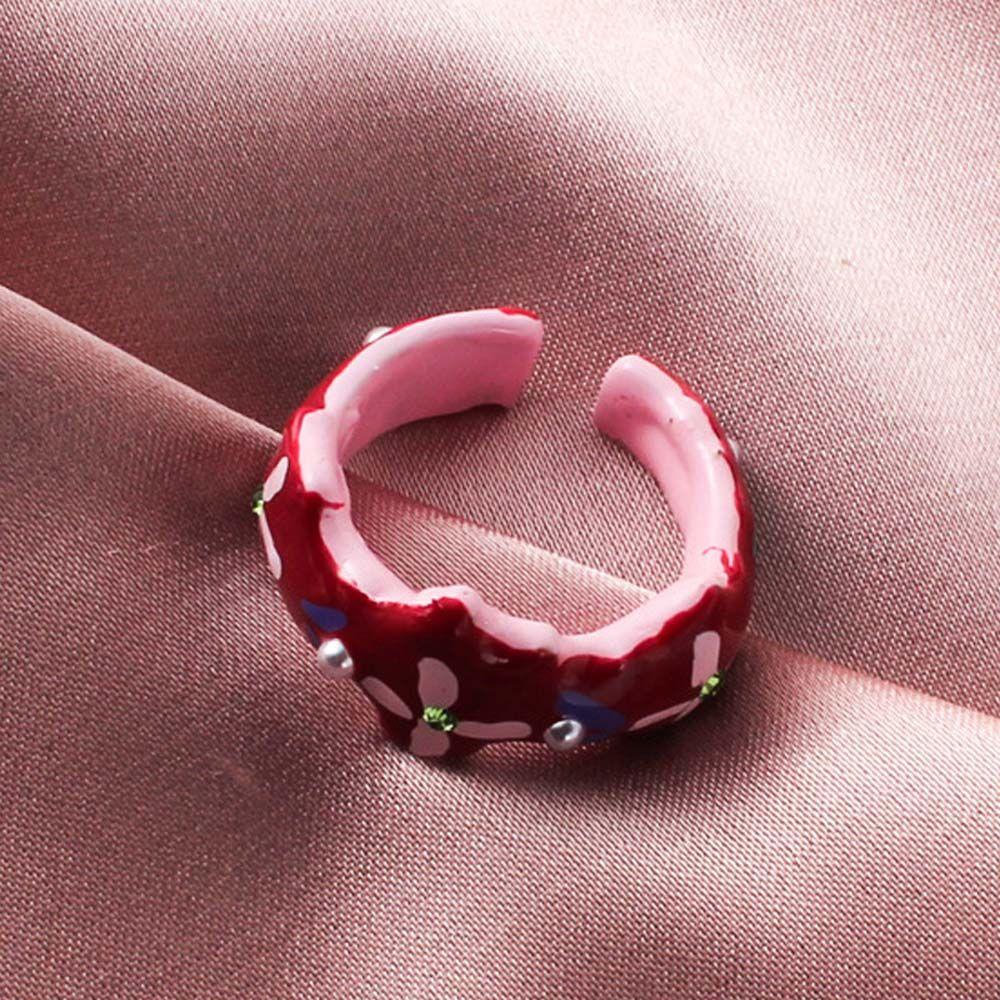 Nhẫn Hở Handmade Bằng Kim Loại Hình Hoa / Trái Tim Có Thể Điều Chỉnh Cho Nam