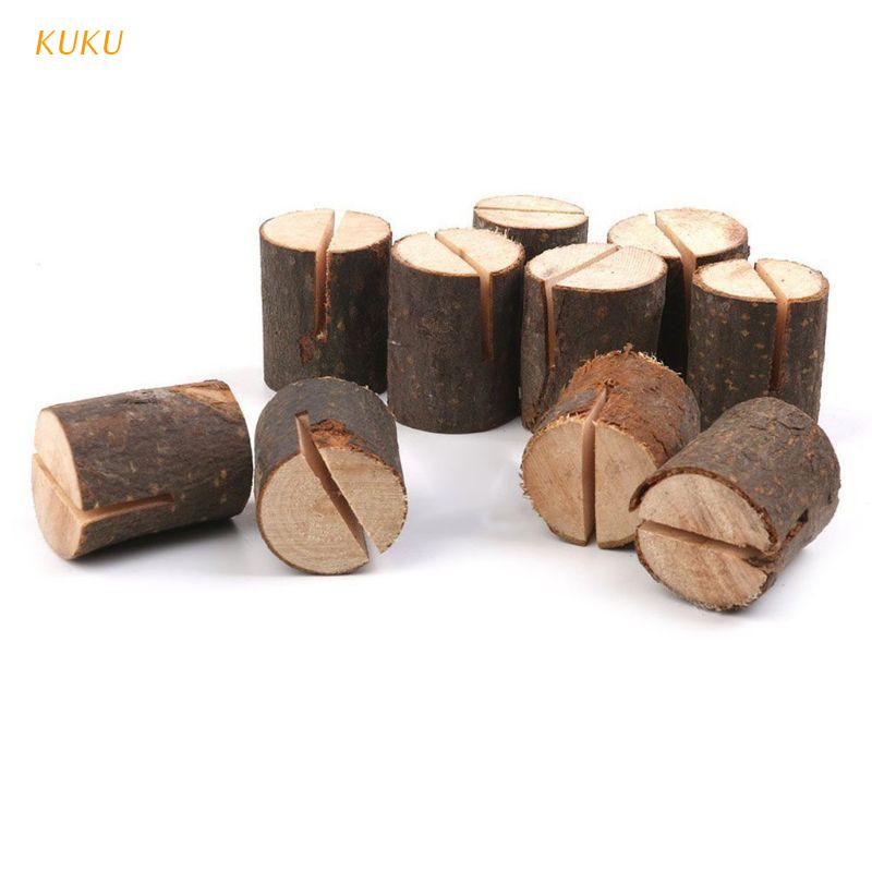 Set 10 giá đỡ ảnh/ bảng tên/ bảng tên để bàn bằng gỗ mộc mạc độc đáo trang trí tiệc cưới