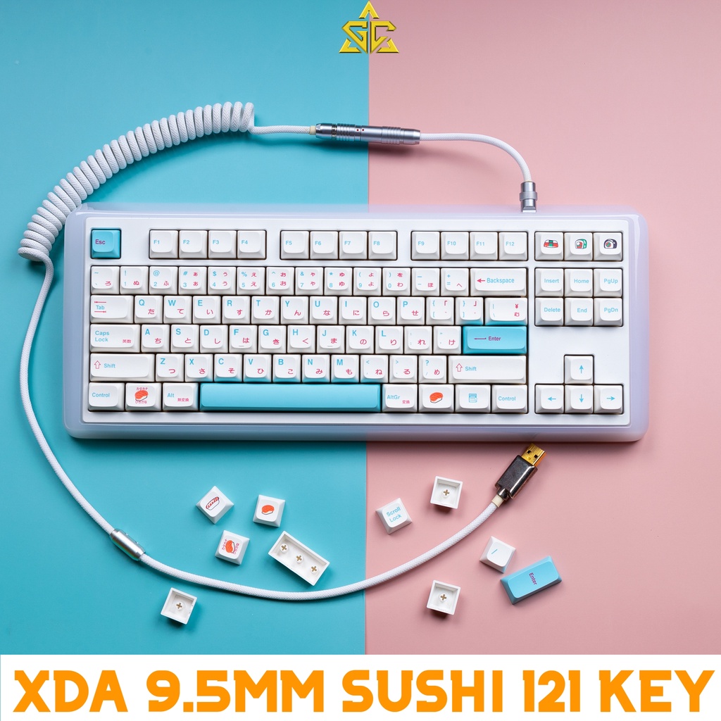 Keycap Sushi 121 nút bàn phím cơ Profile XDA Thick PBT