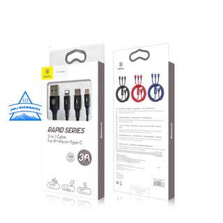 Cáp BASEUS 3-IN-1 Rapid Series (LIGHTNING + MICRO + Type C)