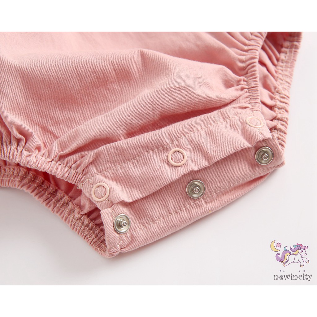 Áo Liền Quần Yếm Tay Loe Xinh Xắn Cho Bé Gái