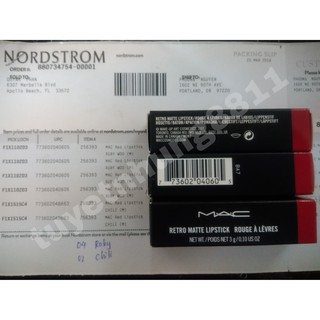 Son Mac Ruby Woo  Auth Full hóa đơn nhập