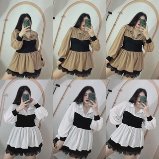 Áo baby doll thắt eo