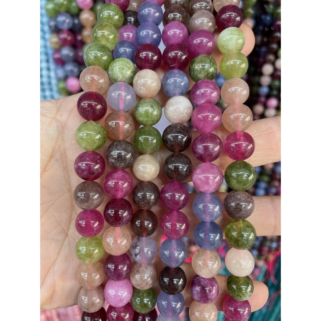 DIY Imitation Loose round beads tourmaline 6-10mm for making accessories