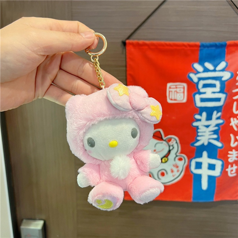 SANRIO Móc Khóa Hình Búp Bê Kuromi Nhồi Bông Dễ Thương